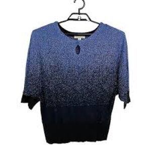 Chic Gradient Blue Women's Blouse